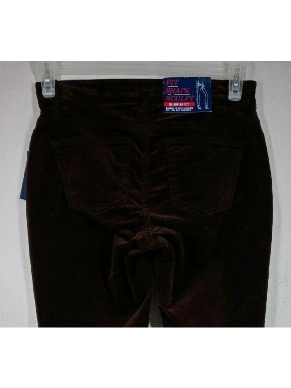 NWT Chaos Women's Slimming Fit Brown Corduroy Pants Size 4